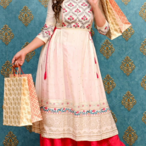 Floral Embroidered Anarkali Set