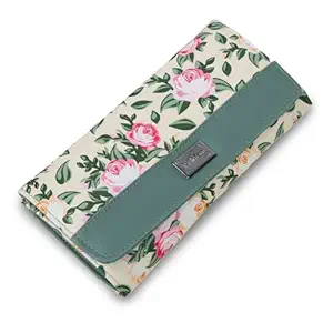 BloomCharm Floral Vegan Leather Wallet for Women